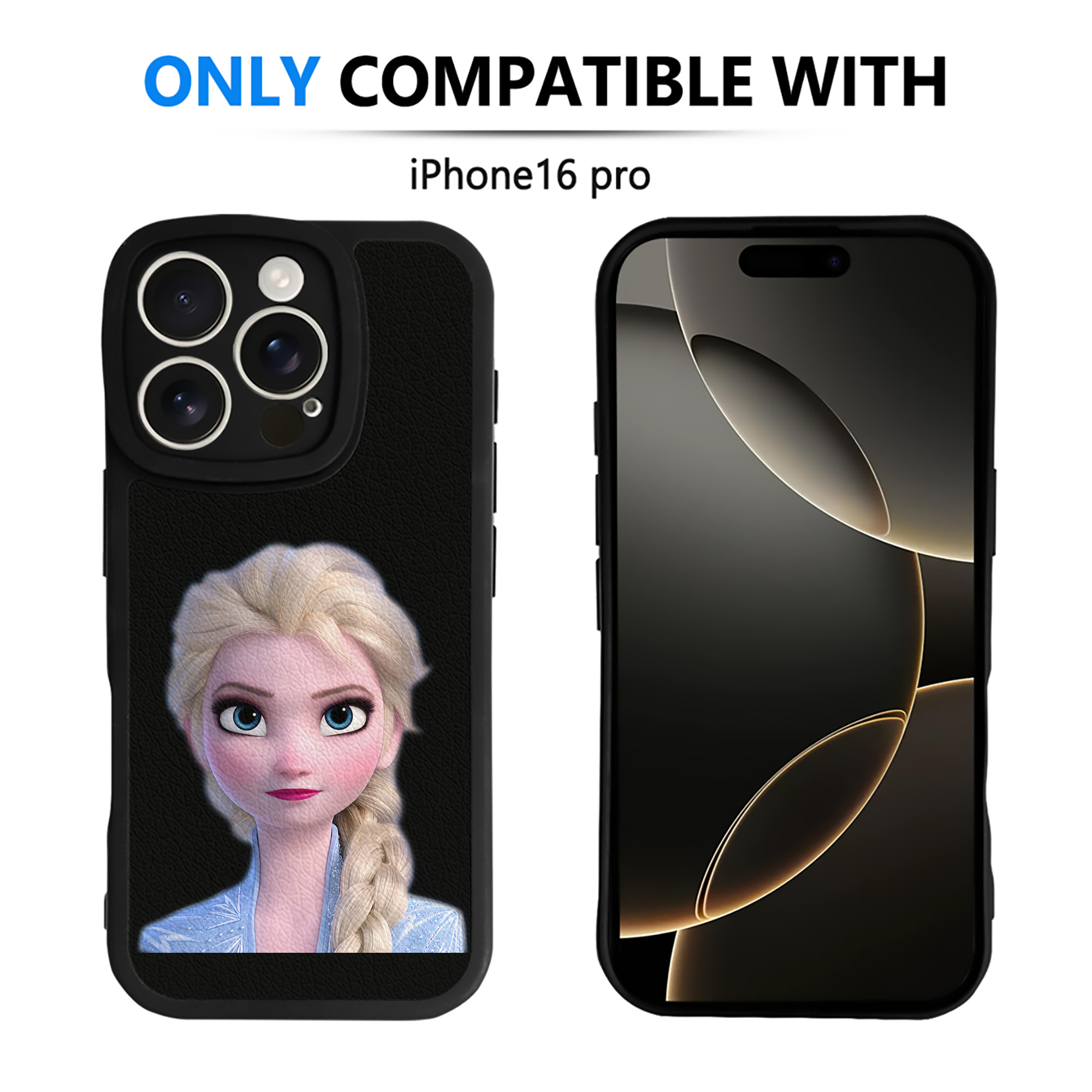 （画像用） アナと雪の女王 アンナ エルサ Frozen Anna Elsa 【iPhone 16シリーズ対応】シリコンスマホケース（レザー調） 材質：シリコン